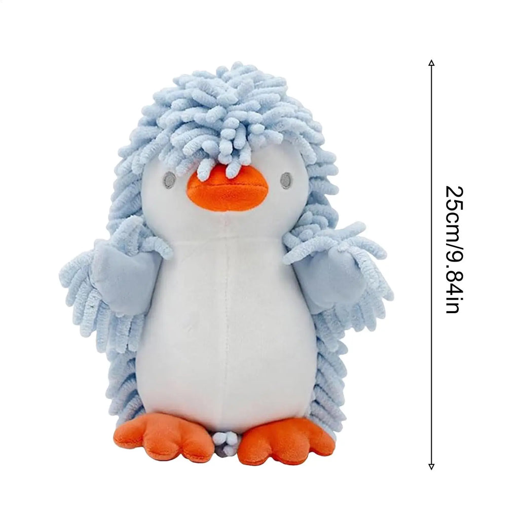 Chenille Hand Towel Cartoon Penguin Fuzzy Soft Absorbent Ball Office