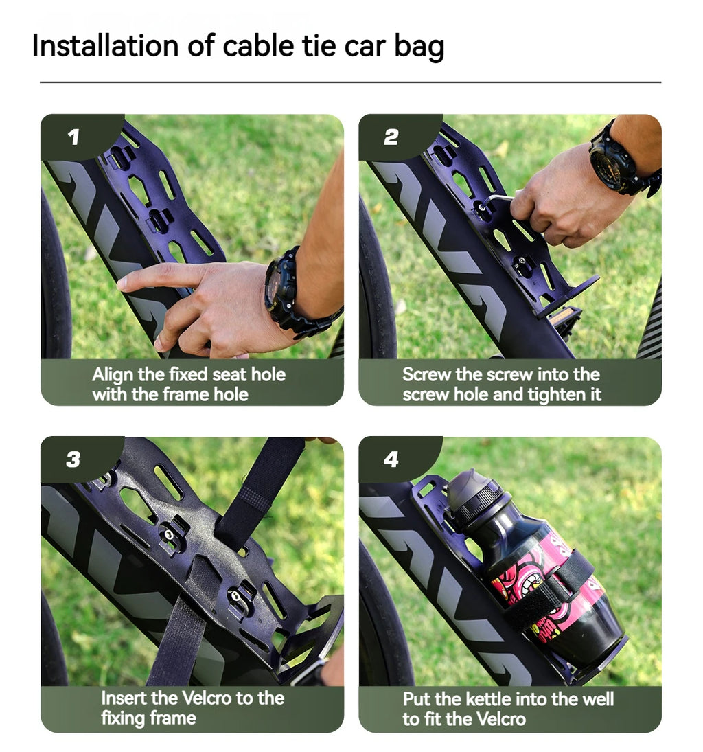 Toptrek Portable Waterproof Bicycle Fork Bag 5L Portable MTB Frame Trunk Road Bike Electric Scooter Bag Bicycle Front Tube Bag Zpaxo