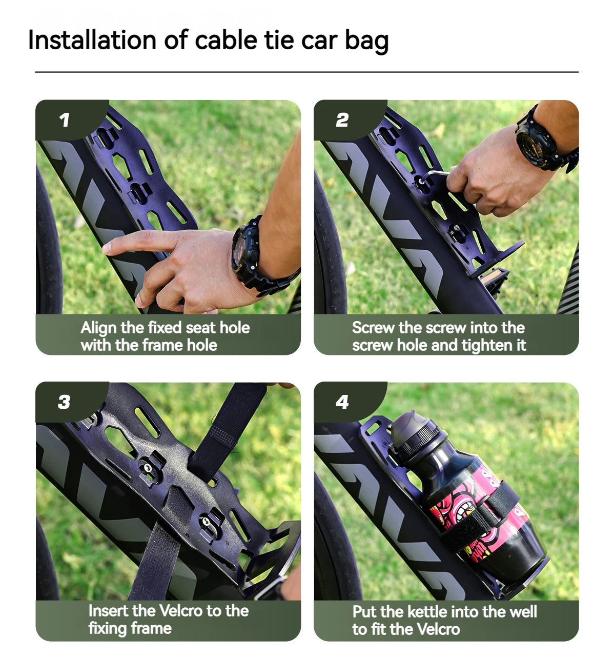 Toptrek Portable Waterproof Bicycle Fork Bag 5L Portable MTB Frame Trunk Road Bike Electric Scooter Bag Bicycle Front Tube Bag Zpaxo