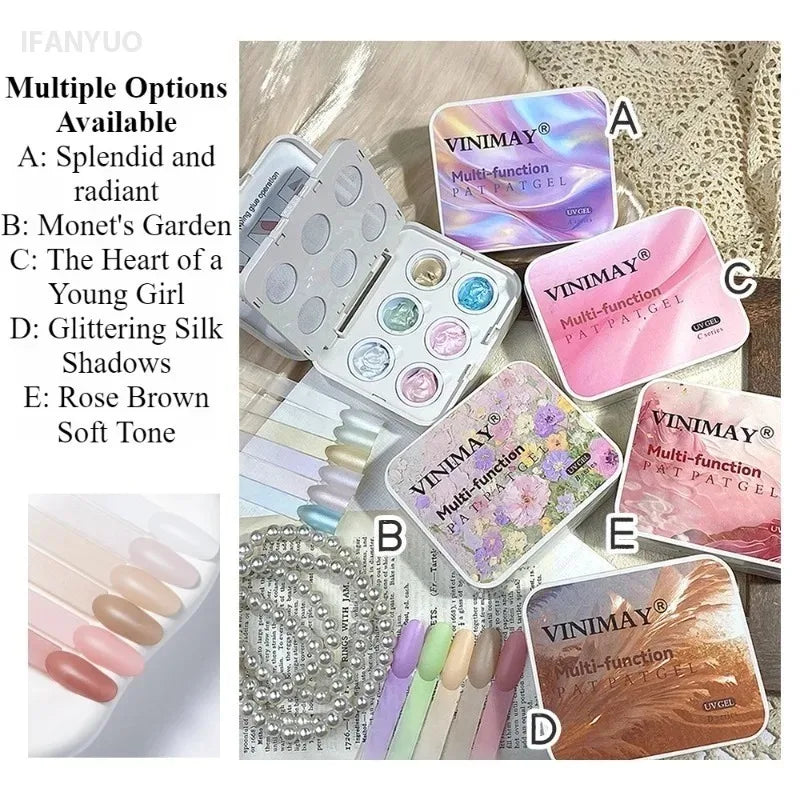 6 Colors Cushion Gradient Painting Gel Colorful Ombre Patting Polish
