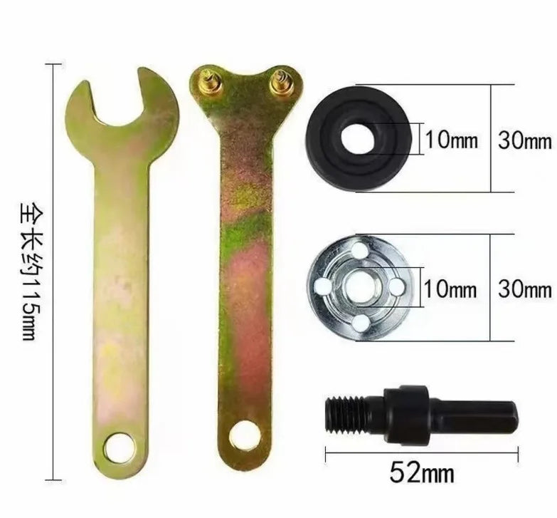Power Drill to Angle Grinder Adapter Kit – Flange Nut & Handle