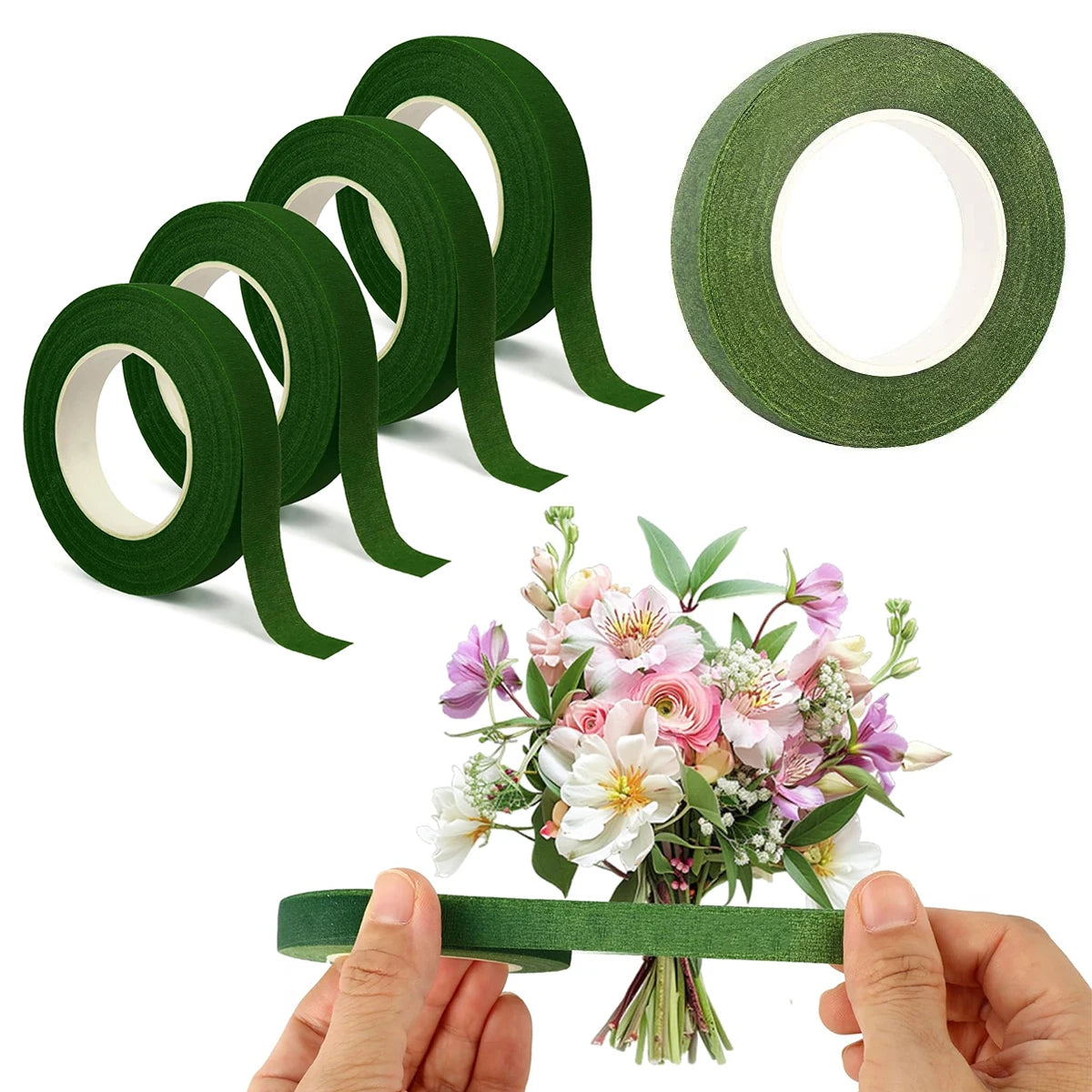 Floral Stem Wrap Tape 20 Yards – Self-Adhesive Bouquet Tape