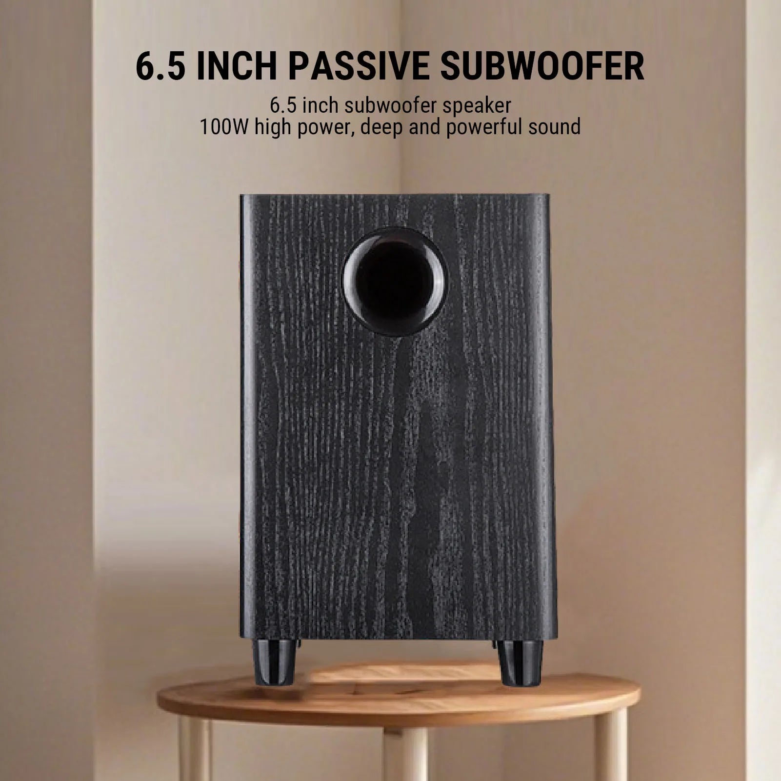 100W Home Subwoofer Independent Passive Speaker Plug Play Theater