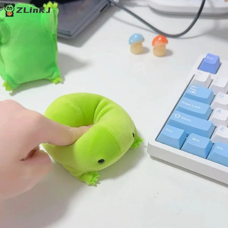 ▶1Pcs Cute Frog Plush Toys Cartoon Stuffed Animal Doll Decorations Kawaii Frog Plushies Toys For Friends Birthday Gifts Zpaxo
