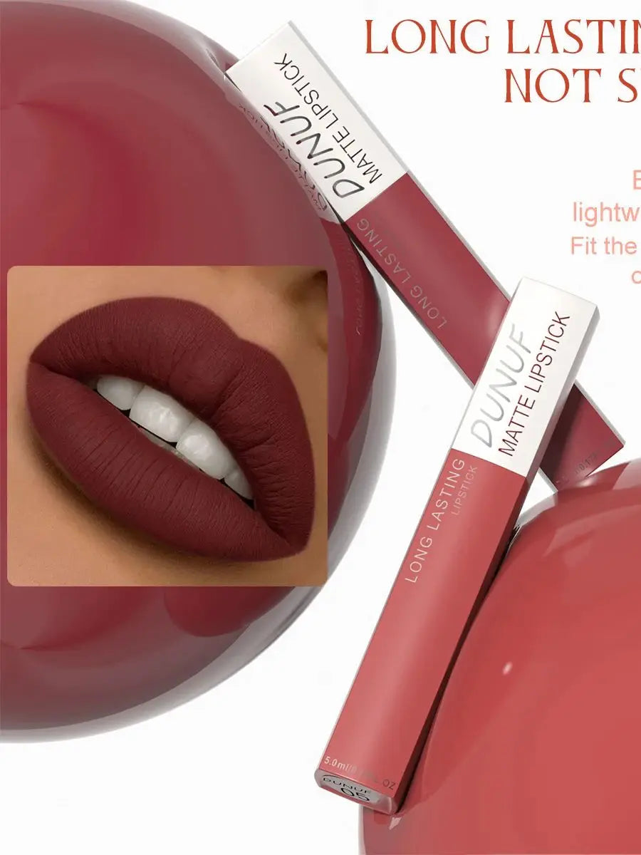 2pcs Matte Lip Gloss Long Lasting Waterproof Non Transfer Cup Proof Formula Creates Smooth Velvet Finish Perfect For Daily Offic Zpaxo