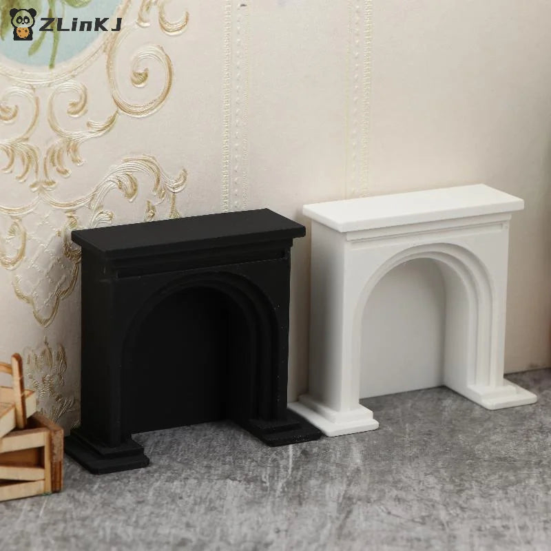 ▶1/12 Dollhouse Mini Fireplace Model Dollhouse Christmas Scene Furniture Decoration Accessories Children Pretend Play Toys Zpaxo
