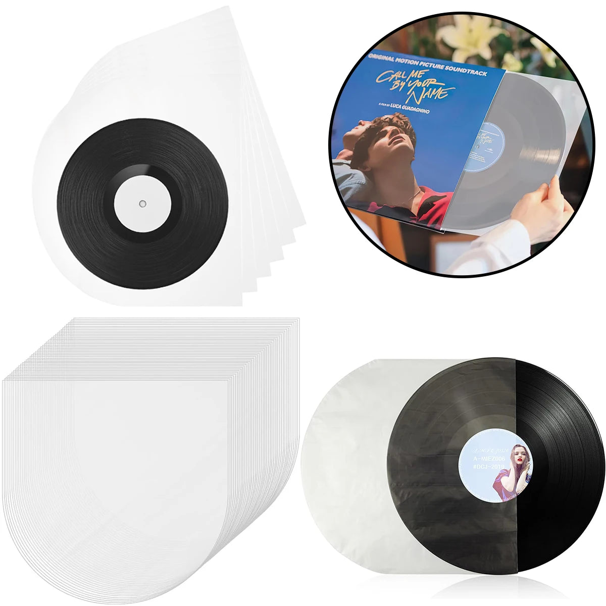 12" Crystal Clear LP Record Outer Sleeves – 15/30/60 Pack