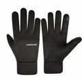 Outdoor Winter Warm Sports Runing Gloves Screen Touch Non-Slip Cycing Skiing Windproof Waterproof Full Finger Gloves Unisex Zpaxo ST007-Black XL