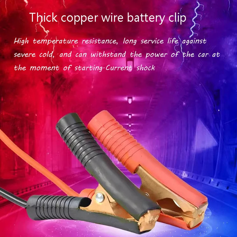 Black Red Igniter Jump Starter Lithium Battery Booster Cable Adapter