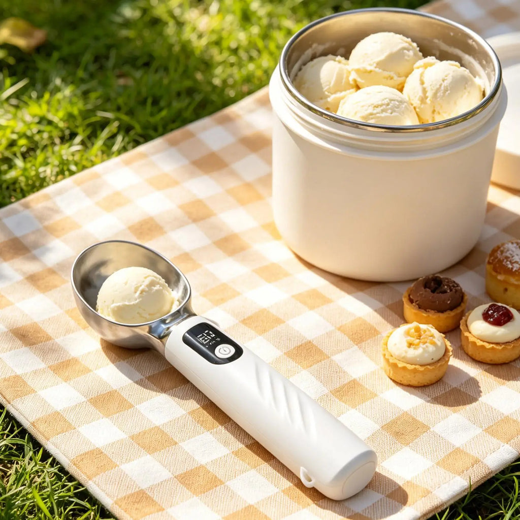 Heated Ice Cream Scoop Rechargeable Removable Battery Dishwasher Safe