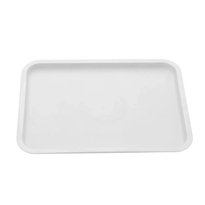Household Kitchen Fruit Dessert Tray Rectangular Pallet Nordic Plastic Food Serving Tray Multiple Colors Storage Tray Zpaxo White