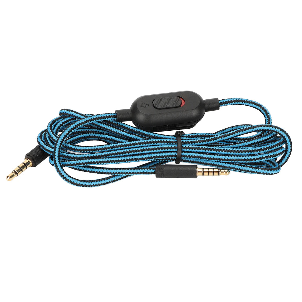 Gaming Headset Cable Woven Earphone Cord with Volume Control and Mute Switch for Logitech G Pro G Pro X G433 G233 Zpaxo type 2