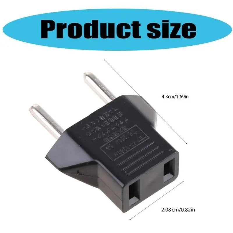 652F US Female To EU Plug Adapter AC Converter American To EU Euro Europe Travel Power Adapter Plug Electrical Socket Plug Zpaxo