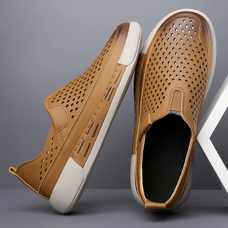 Summer Men Sandals Leather Mens Casual Shoes Outdoor Beach Roman Zpaxo 7025 39