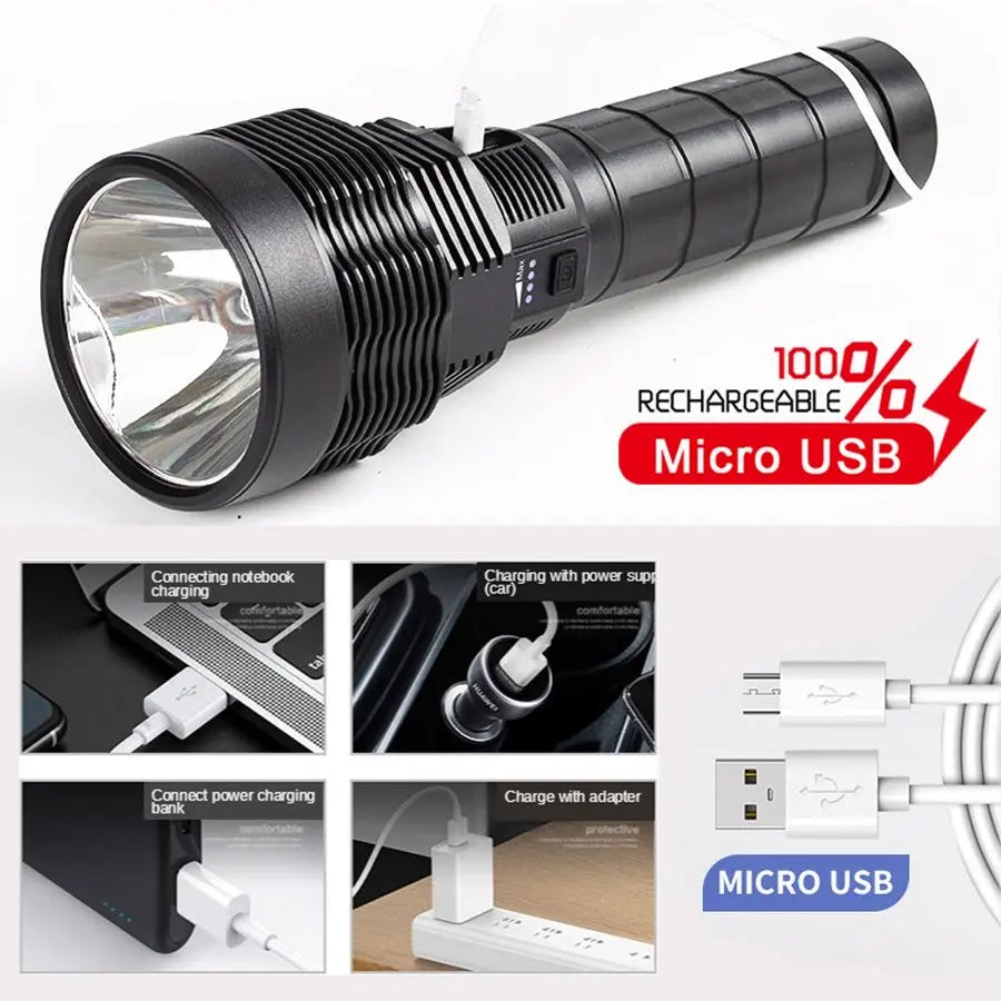 POCKETMAN P50 3800LM Rechargeable LED Flashlight | Waterproof