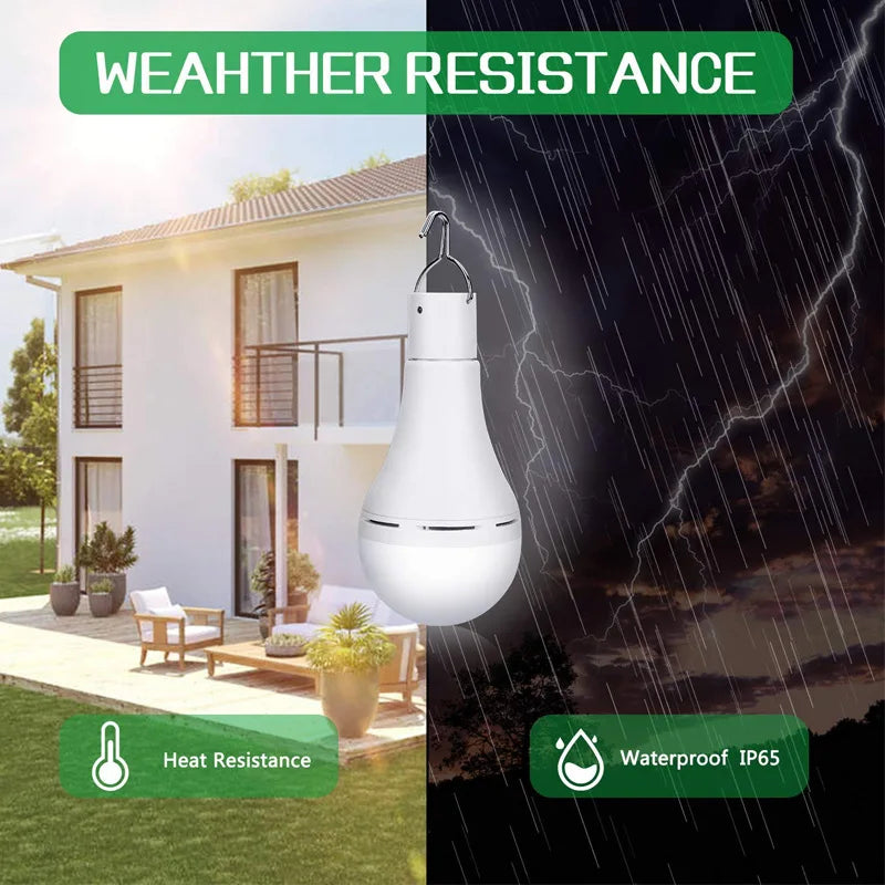 Portable Solar Lights Bulb 7W 9W 5 Work Modes Dimmable USB Zpaxo