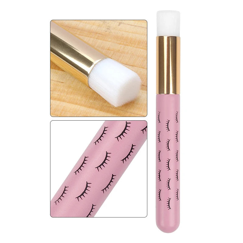 Professional Eyelash Extension Shampoo Cleaning Brush Pink Shining Eye Lash Lift Foam Cleaner Brushes Nose Face Clean Tools Zpaxo Pink Gold