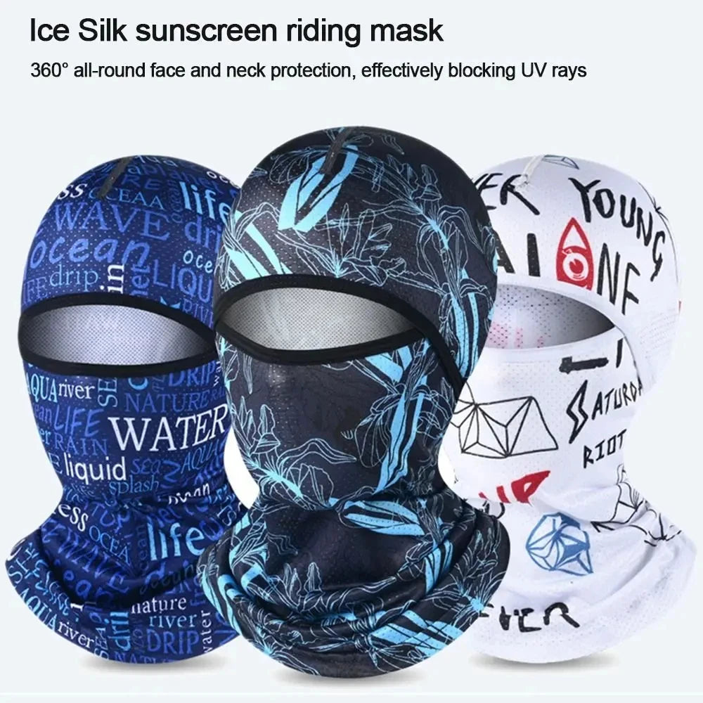 Sports Face Mask Cool Summer Ice Silk Cycling Full Hat Sun Protection
