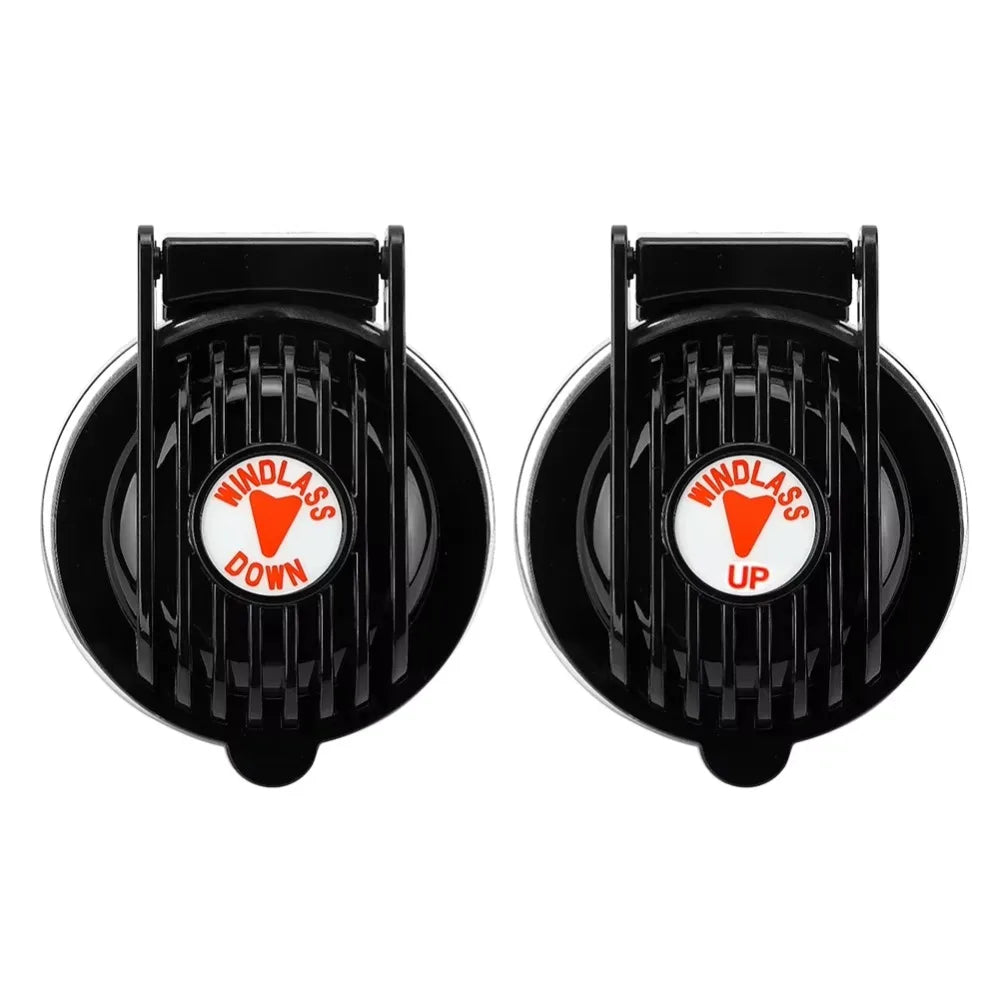 12V/24V Marine Windlass Foot Switch Marine Grade Safety Boat Windlass Switch Durable Universal Windlass Up and Down Switch Zpaxo Black