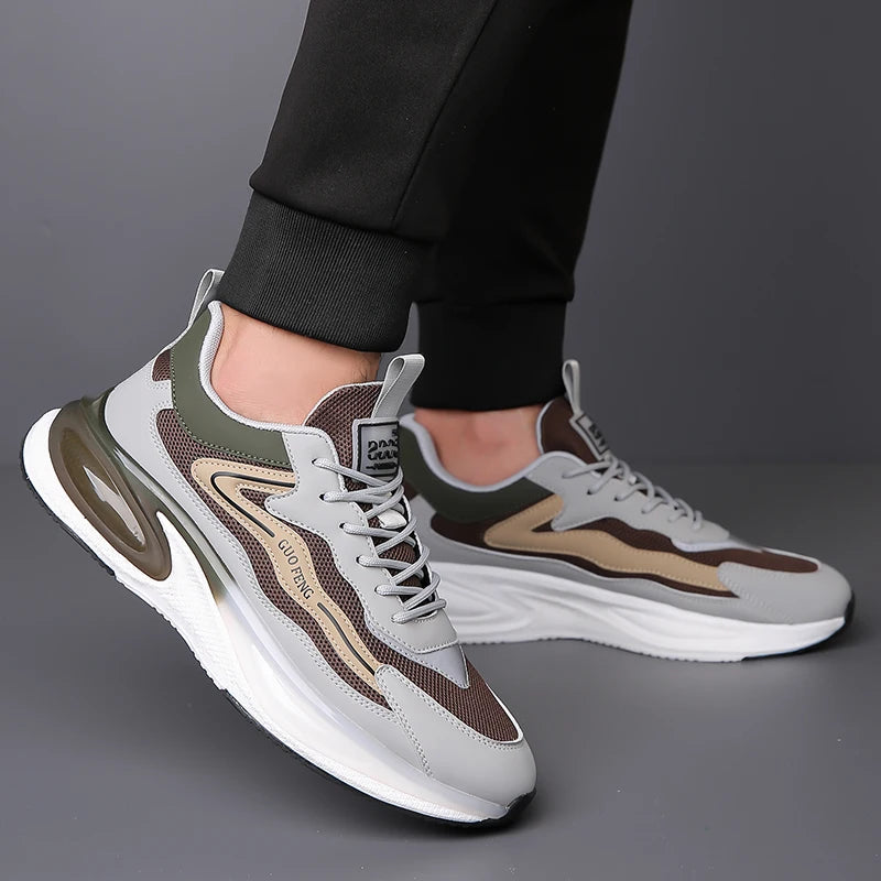 Men's Casual Sneakers Luxury Trainer Shoes Breathable Race Running