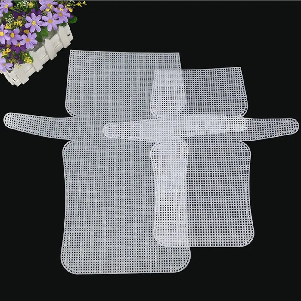 Plastic Weaving Plastic Mesh Cloth For Bag Making DIY Handcraft Bags Weaving Material Latch Hook Bags Made Plastic Grid Hook Zpaxo M-1pcs