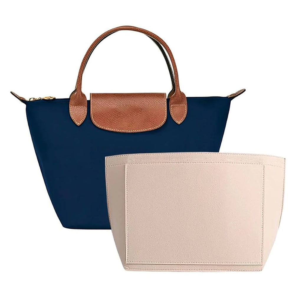 Felt Insert Bag Fits For Longchamp Handbag Liner Bag Felt Cloth Makeup Bag Support Travel Portable Insert Purse Organizer Zpaxo Khaik Medium