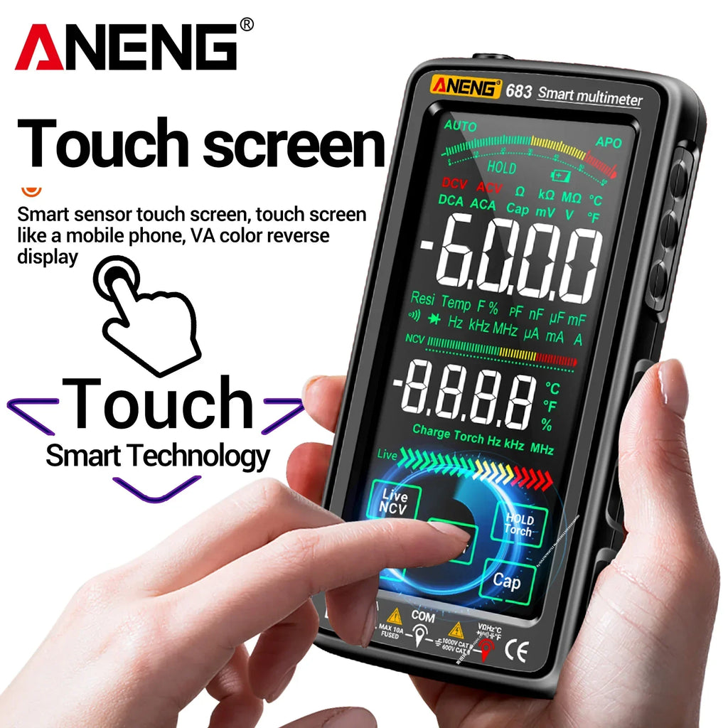 ANENG 683 Smart Multimeter Counts Multimetro Test Multitester AC DC