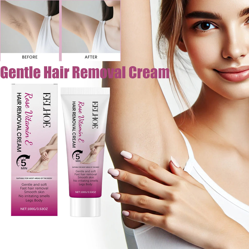 Eelhoe Gentle Hair Removal Cream – Painless Depilatory 100g Hair Removal Cream Zpaxo