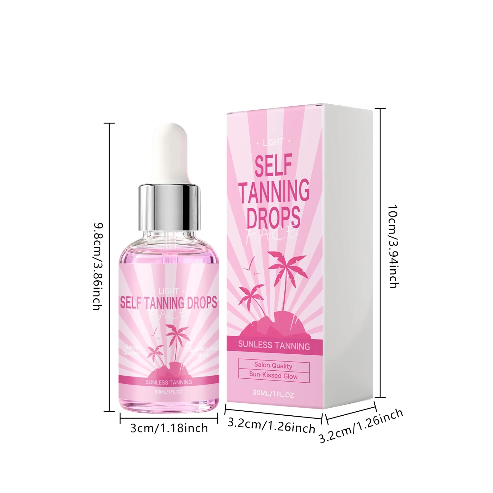 Hoygi Self Tanning Drops – Streak-Free Sunless Bronzing Serum Self Tanning Serum Zpaxo 30ml Boxed