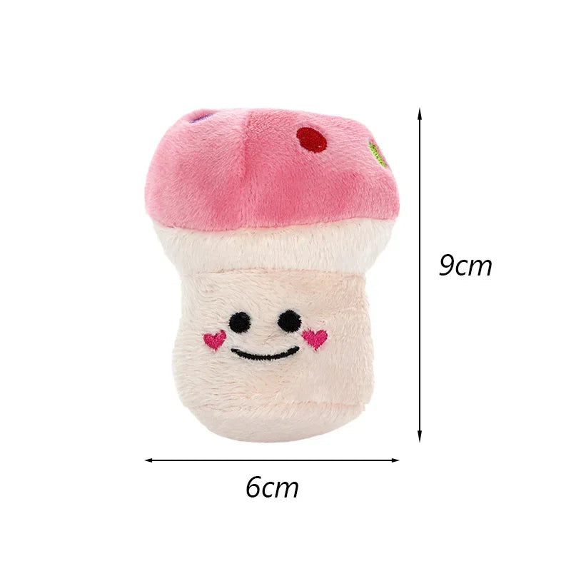 Bite Resistant Plush Squeaky Fruit Dog Toy Durable Chew Small Medium