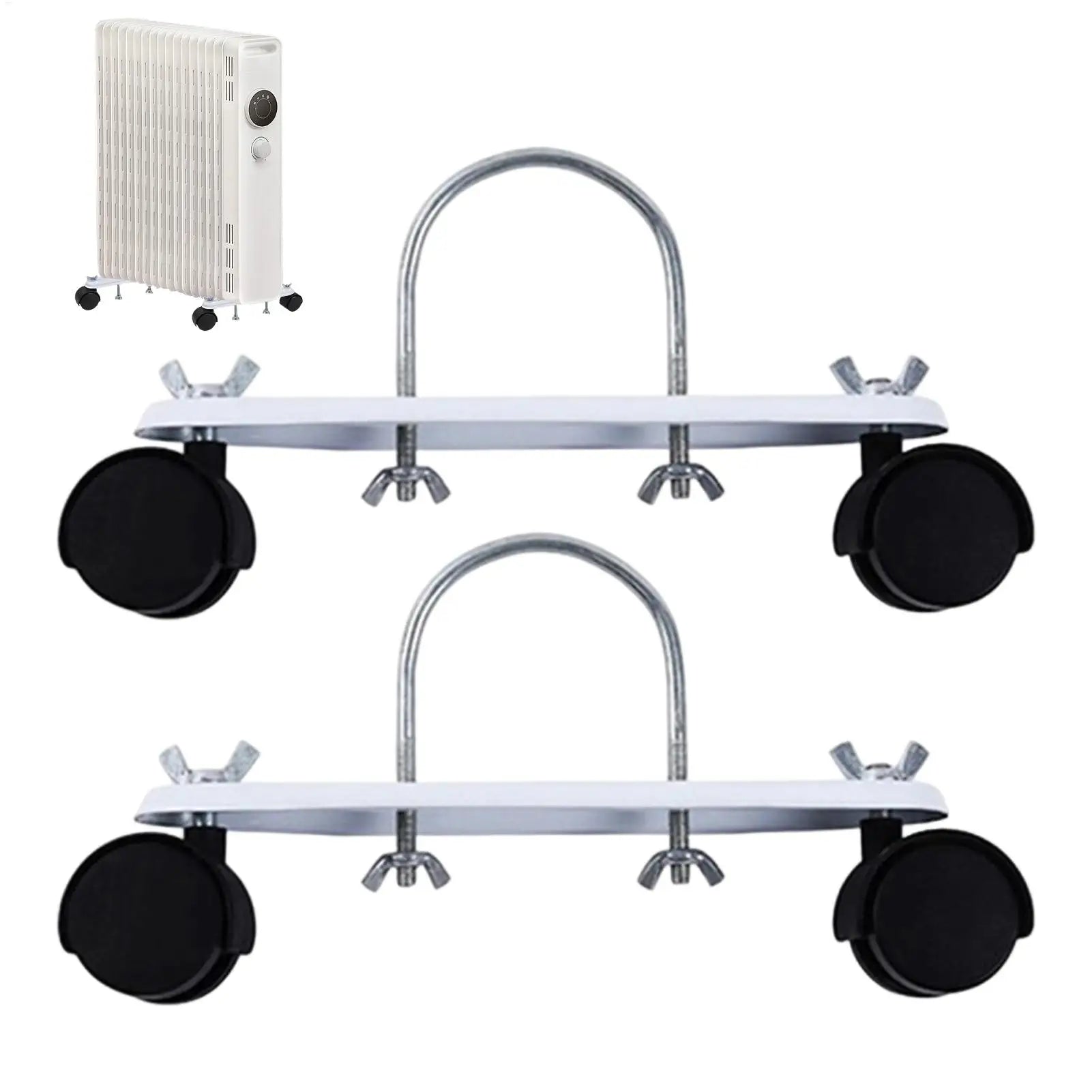Mobile Pulley Bracket 2 Electric Heater Frame Base 360 Degree