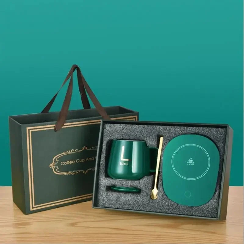 Smart Self-heating Cup 55 C Constant Temperature Box Mug Spoon