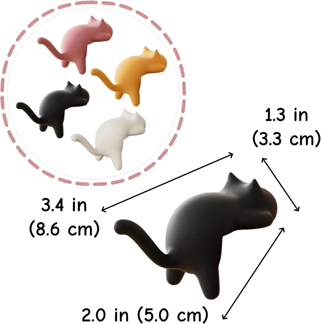 Cute Cat-shaped No-drill Desk Hook Portable Bag Stationery Storage