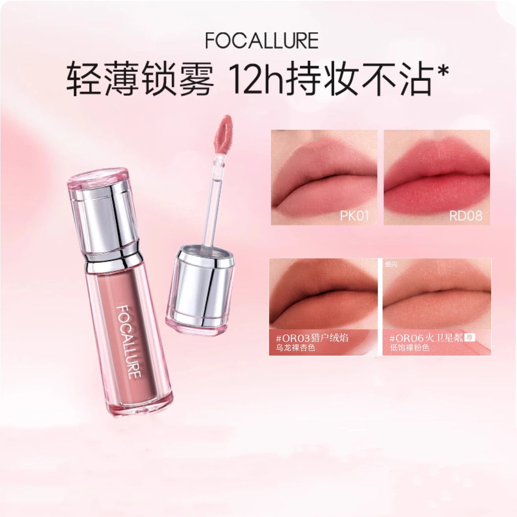 FOCALLURE Soft Matte Tint Liquid Lipstick Lipgloss Waterproof Zpaxo