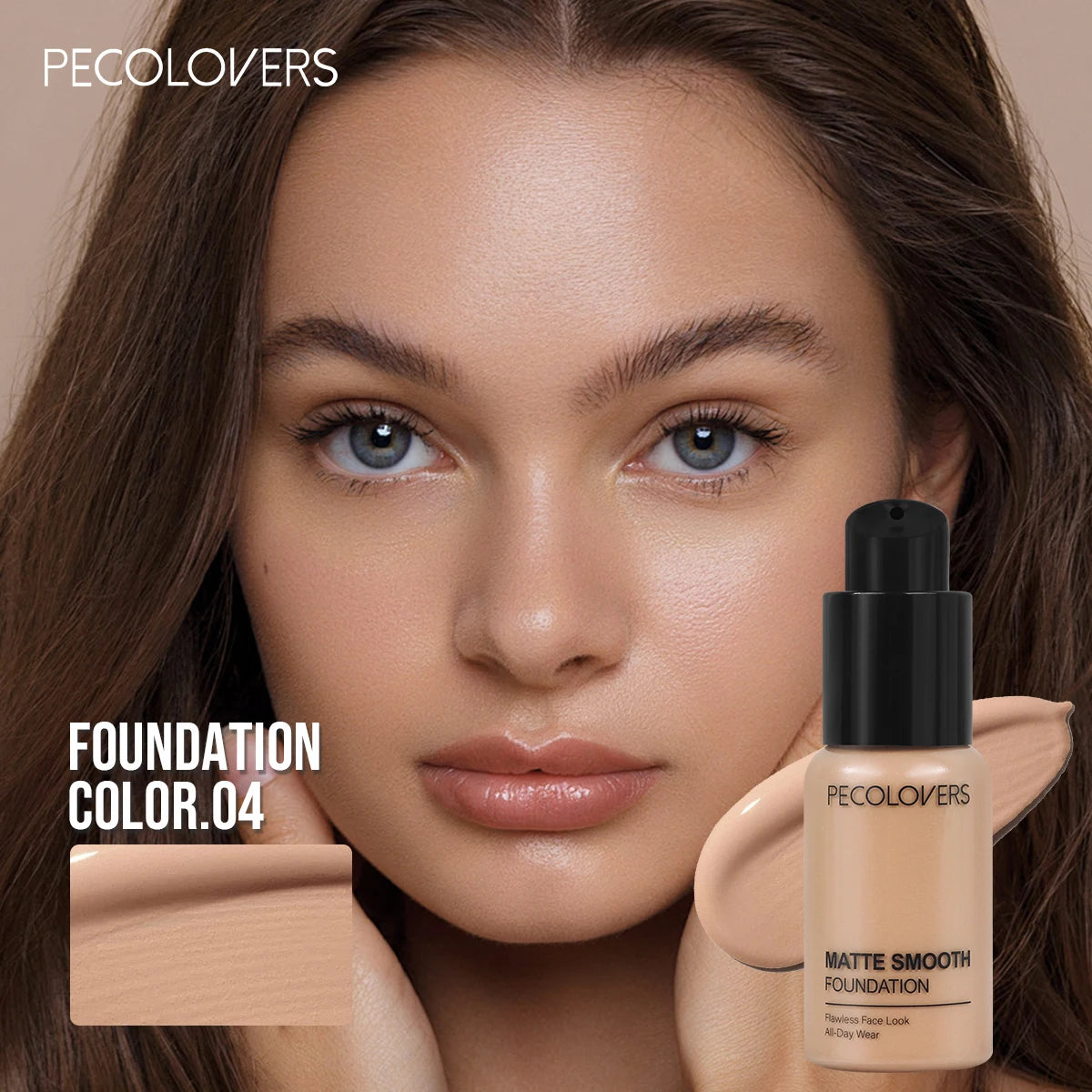 1PC High Coverage Long-Lasting Foundation, Waterproof and Sweatproof Without Flaking, Lightweight and Seamless Zpaxo 04