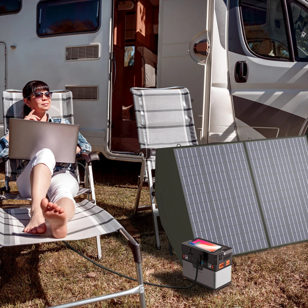 ALLPOWERS Foldable Portable Solar Panel 100 200W Battery Zpaxo