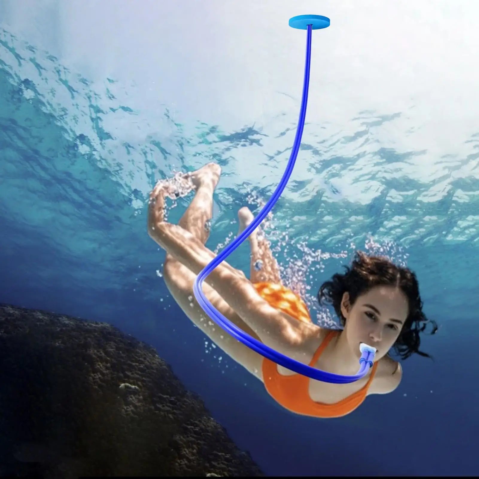 Full Dry Respirator Tube Comfortable Extended Snorkel Underwater Breathing Tube for Men Women Youth Teens Beginner Adult Diving Zpaxo