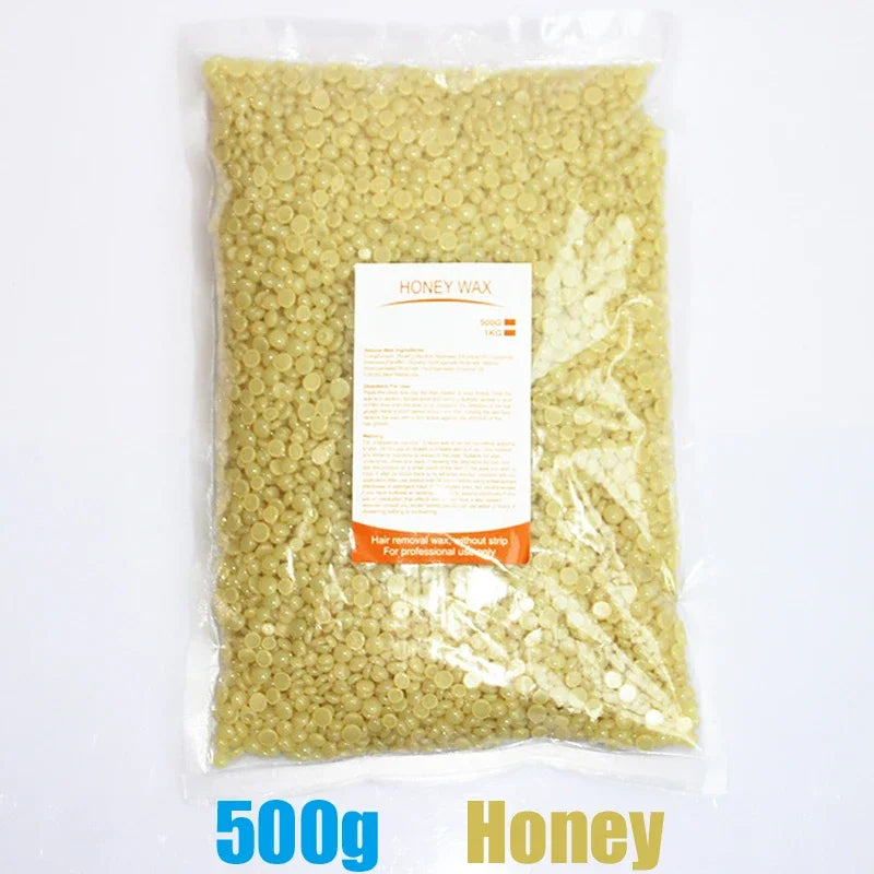 Hair Removal Wax Beads 500g – Painless Depilatory Wax Depilatory Wax Beads Zpaxo 500g-Honey