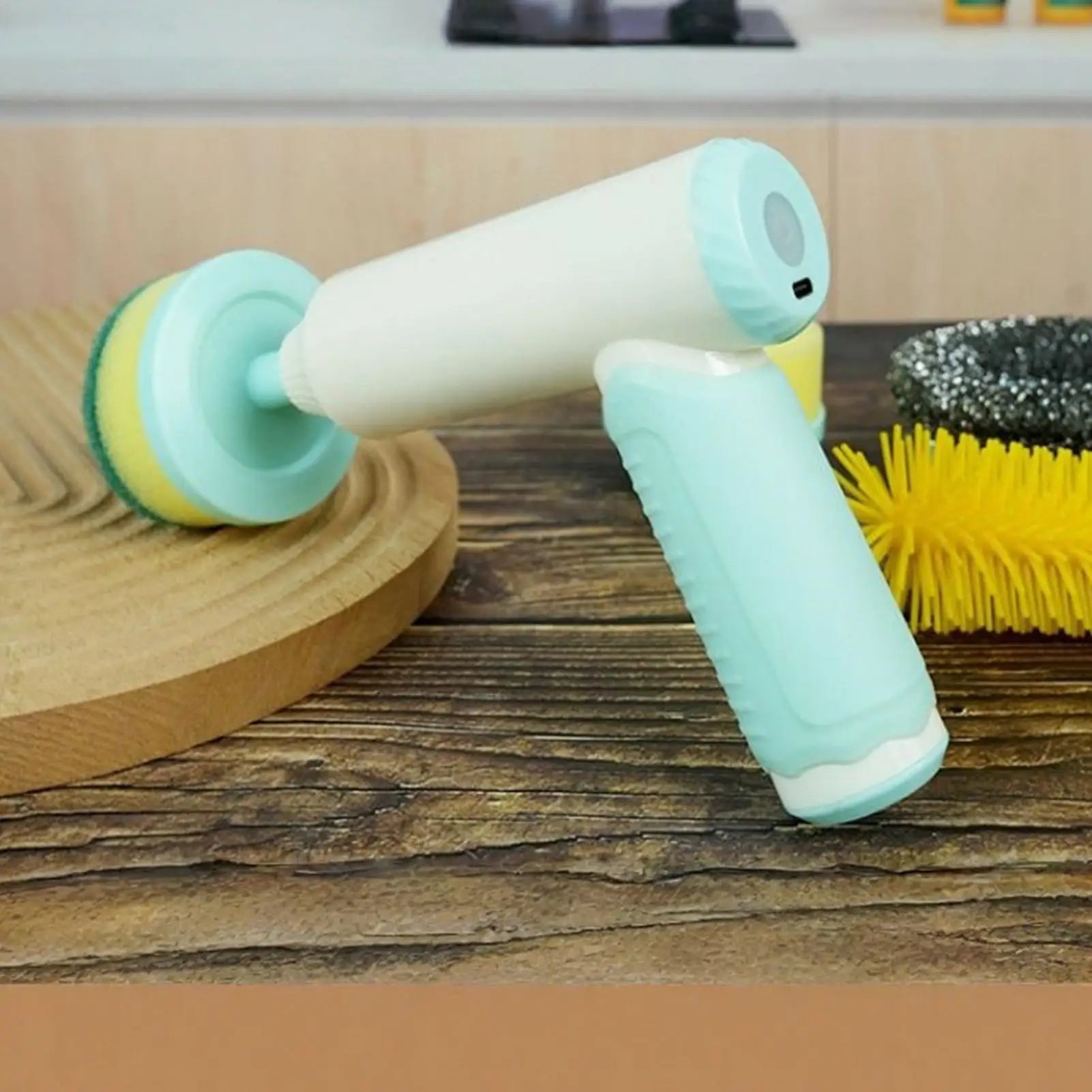 Electric Scrub Brush Rechargeable Bathroom Scrubber Handheld Automatic Cup Washing Brush For Pots Window Living Room Sink Zpaxo