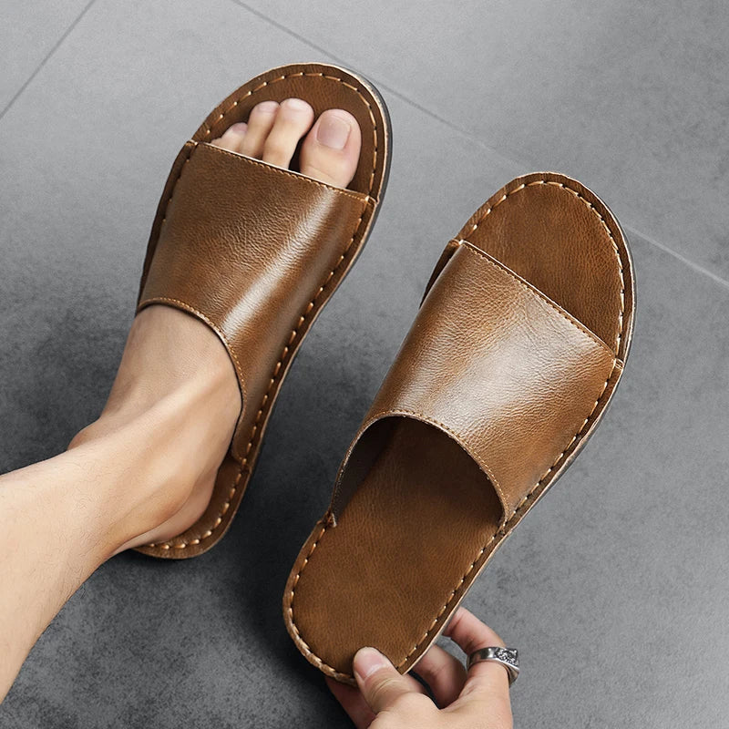 Men's Slippers Comfortable Lightweight Soft Sole Casual Slides Indoor