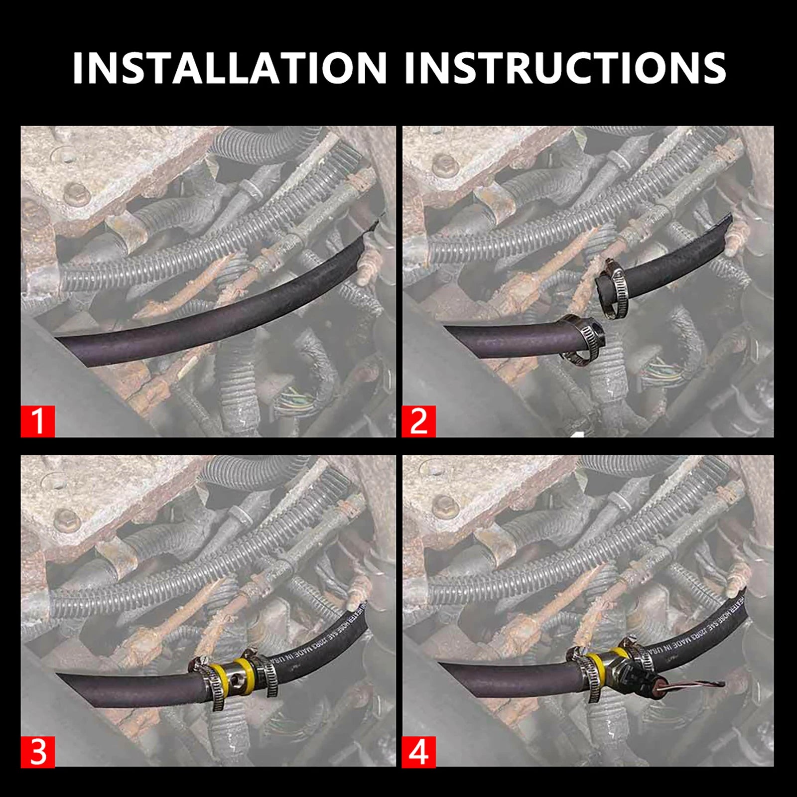 3 8 Fuel Line Pressure T Fitting Adapter Gauge Sensor Barbed Push