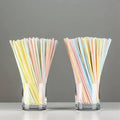 1000pcs Plastic Drinking Straws Disposable Straws Colorful Straws Wedding Party Birthday Milktea Juice Straw Bar Accessories Zpaxo Stripe 50pcs