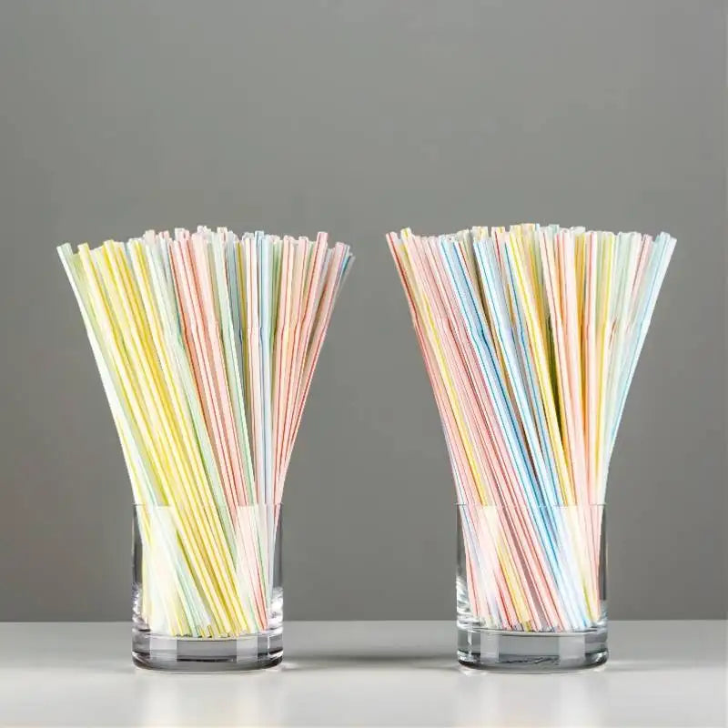 1000pcs Plastic Drinking Straws Disposable Straws Colorful Straws Wedding Party Birthday Milktea Juice Straw Bar Accessories Zpaxo Stripe 50pcs