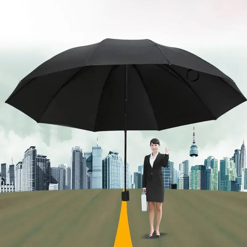 130cm High-Quality Ten-Bone Umbrella Waterproof Windproof Reinforced Frame Manual Large Protection Umbrella Zpaxo
