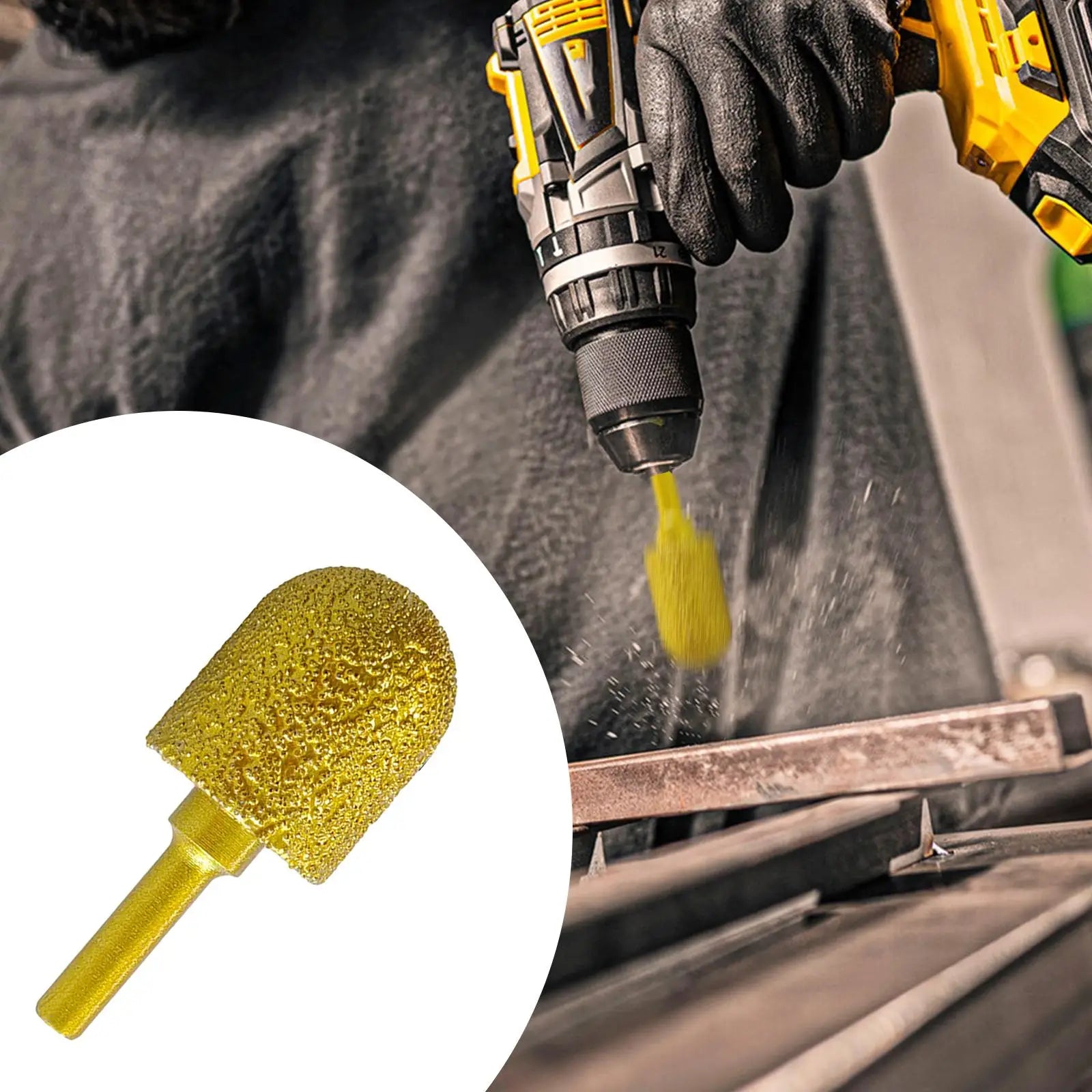 Diamond Grinding Burr Drill Bit 60mm Long Universal Rotary Tool Grinding Bit for Engraving Polishing Stone Carving Metal Zpaxo 25mm