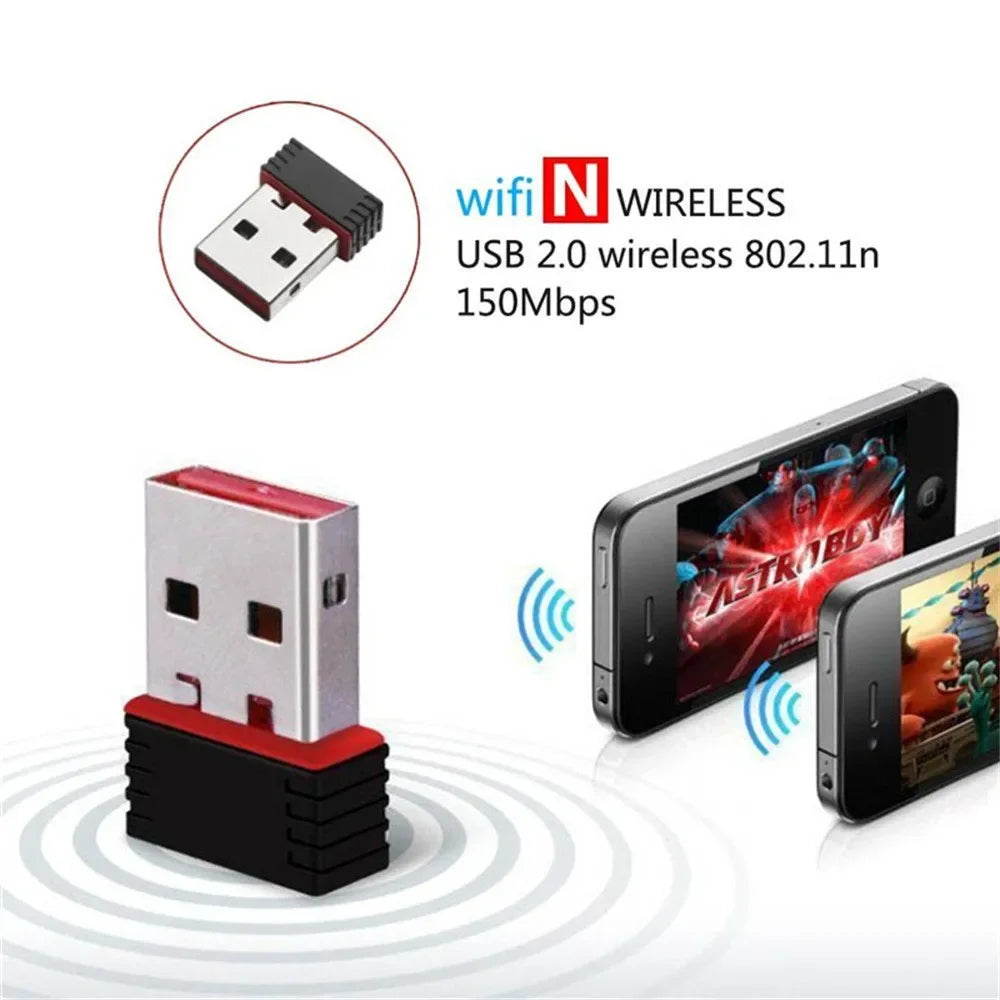 RTL8188 150Mbps USB WiFi Adapter for Raspberry Pi,Wireless Network Card Adapter WiFi Dongle for Desktop Laptop PC Windows RTL818 Zpaxo