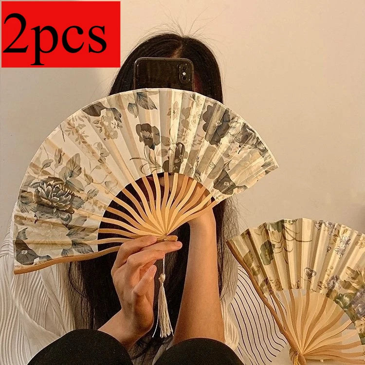 1 Chinese Portable Folding Fan Ancient Prop Women's Summer Shooting