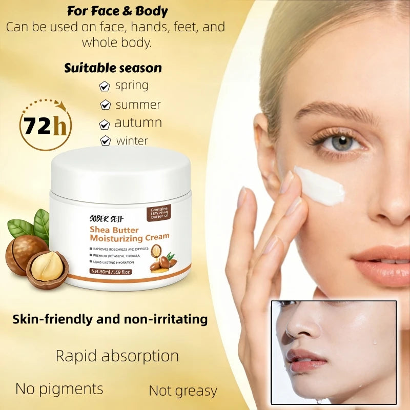 Ceramide Hyaluronic Acid Shea Butter Deep Moisturizer 50ml Repair Dry Damaged Skin Anti‑Irritation Daily Facial Care Zpaxo
