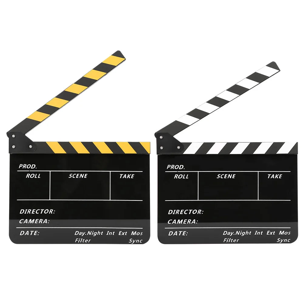 Acrylic 30x25cm Clapperboard Director Movie Clappers Film Television