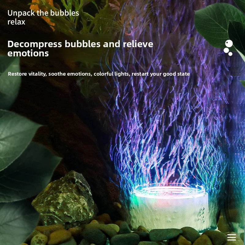 Aquarium LED Oxygen Pump Light – Color Changing Fish Tank Lamp Aquarium LED Lamp Zpaxo